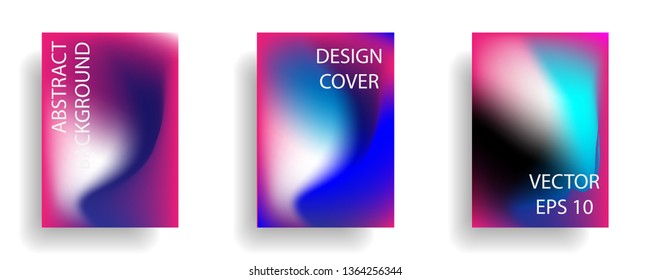 Gradient mesh abstract background. Blurred bright colors mesh background. Trendy creative vector. Intense blank Holographic spectrum gradient for cover - Vector 