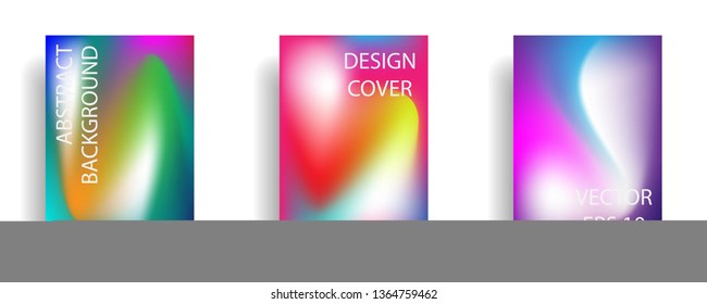 Gradient mesh abstract background. Blurred bright colors mesh background. Trendy creative vector. Intense blank Holographic spectrum gradient for cover - Vector 