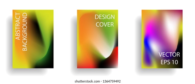 Gradient mesh abstract background. Blurred bright colors mesh background. Trendy creative vector. Intense blank Holographic spectrum gradient for cover - Vector 