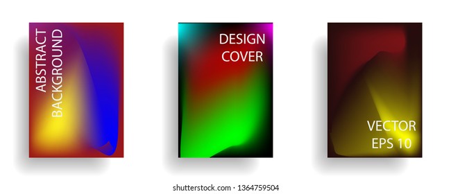 Gradient mesh abstract background. Blurred bright colors mesh background. Trendy creative vector. Intense blank Holographic spectrum gradient for cover - Vector 