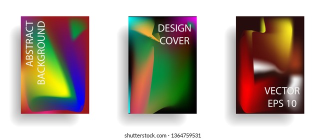 Gradient mesh abstract background. Blurred bright colors mesh background. Trendy creative vector. Intense blank Holographic spectrum gradient for cover - Vector 