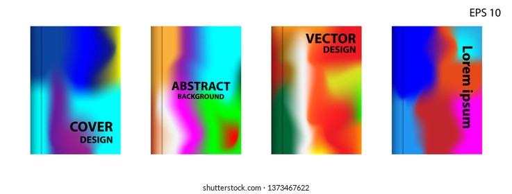 Gradient mesh abstract background. Blurred bright colors mesh background. Trendy creative vector. Intense blank Holographic spectrum gradient for cover - Vector 