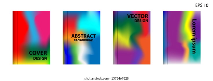 Gradient mesh abstract background. Blurred bright colors mesh background. Trendy creative vector. Intense blank Holographic spectrum gradient for cover - Vector 