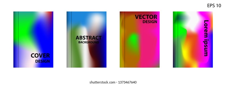 Gradient mesh abstract background. Blurred bright colors mesh background. Trendy creative vector. Intense blank Holographic spectrum gradient for cover - Vector 
