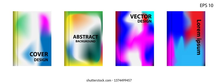 Gradient mesh abstract background. Blurred bright colors mesh background. Trendy creative vector. Intense blank Holographic spectrum gradient for cover - Vector 