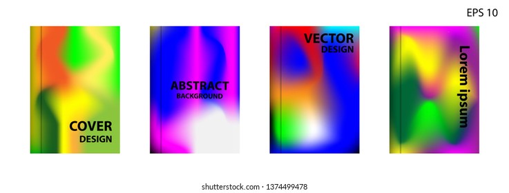 Gradient mesh abstract background. Blurred bright colors mesh background. Trendy creative vector. Intense blank Holographic spectrum gradient for cover - Vector 