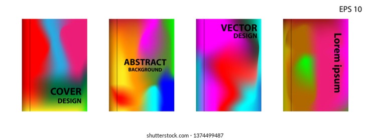 Gradient mesh abstract background. Blurred bright colors mesh background. Trendy creative vector. Intense blank Holographic spectrum gradient for cover - Vector 