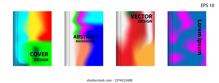 Gradient mesh abstract background. Blurred bright colors mesh background. Trendy creative vector. Intense blank Holographic spectrum gradient for cover - Vector 