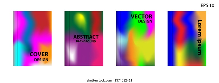 Gradient mesh abstract background. Blurred bright colors mesh background. Trendy creative vector. Intense blank Holographic spectrum gradient for cover - Vector 
