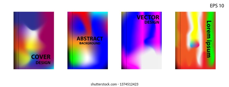 Gradient mesh abstract background. Blurred bright colors mesh background. Trendy creative vector. Intense blank Holographic spectrum gradient for cover - Vector 