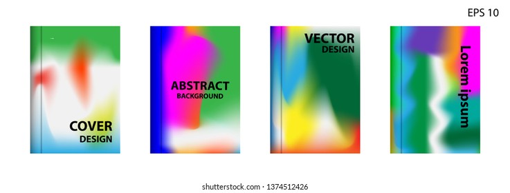 Gradient mesh abstract background. Blurred bright colors mesh background. Trendy creative vector. Intense blank Holographic spectrum gradient for cover - Vector 
