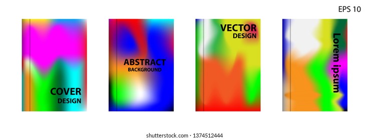 Gradient mesh abstract background. Blurred bright colors mesh background. Trendy creative vector. Intense blank Holographic spectrum gradient for cover - Vector 
