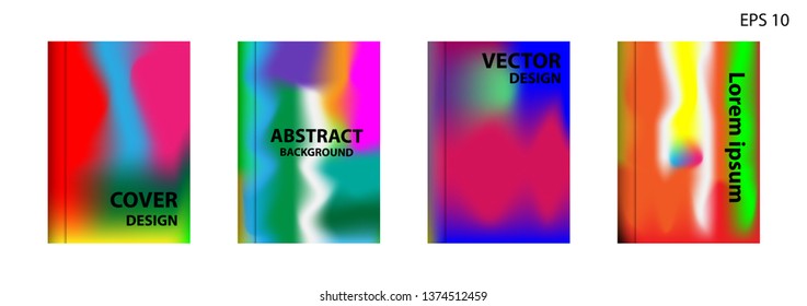 Gradient mesh abstract background. Blurred bright colors mesh background. Trendy creative vector. Intense blank Holographic spectrum gradient for cover - Vector 