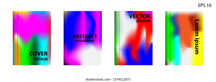 Gradient mesh abstract background. Blurred bright colors mesh background. Trendy creative vector. Intense blank Holographic spectrum gradient for cover - Vector 