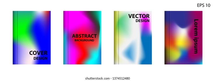 Gradient mesh abstract background. Blurred bright colors mesh background. Trendy creative vector. Intense blank Holographic spectrum gradient for cover - Vector 