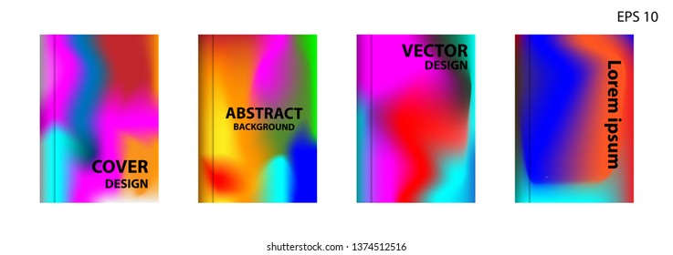 Gradient mesh abstract background. Blurred bright colors mesh background. Trendy creative vector. Intense blank Holographic spectrum gradient for cover - Vector 