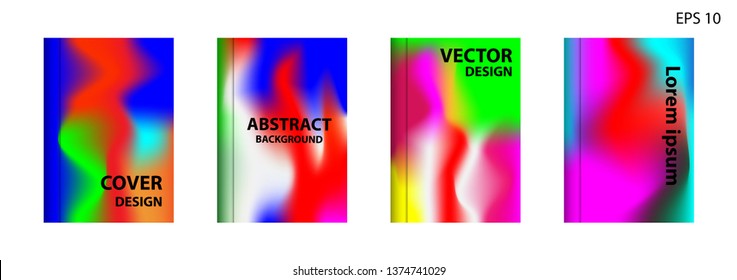 Gradient mesh abstract background. Blurred bright colors mesh background. Trendy creative vector. Intense blank Holographic spectrum gradient for cover - Vector 