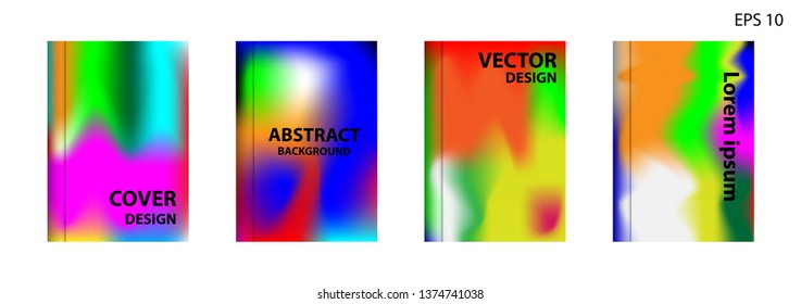 Gradient mesh abstract background. Blurred bright colors mesh background. Trendy creative vector. Intense blank Holographic spectrum gradient for cover - Vector 