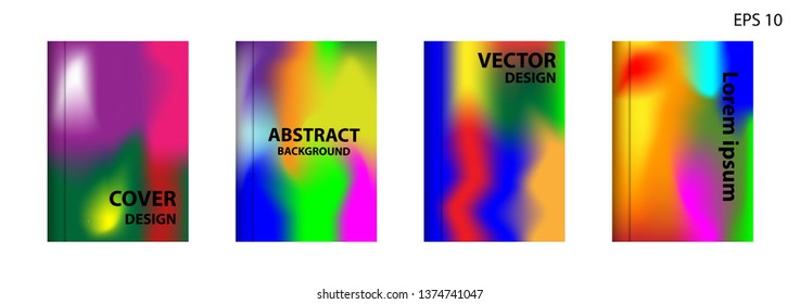 Gradient mesh abstract background. Blurred bright colors mesh background. Trendy creative vector. Intense blank Holographic spectrum gradient for cover - Vector 