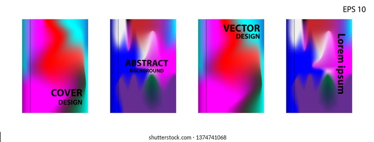 Gradient mesh abstract background. Blurred bright colors mesh background. Trendy creative vector. Intense blank Holographic spectrum gradient for cover - Vector 