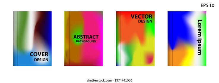 Gradient mesh abstract background. Blurred bright colors mesh background. Trendy creative vector. Intense blank Holographic spectrum gradient for cover - Vector 