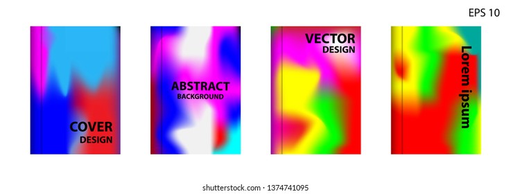 Gradient mesh abstract background. Blurred bright colors mesh background. Trendy creative vector. Intense blank Holographic spectrum gradient for cover - Vector 