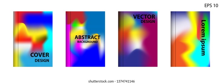 Gradient mesh abstract background. Blurred bright colors mesh background. Trendy creative vector. Intense blank Holographic spectrum gradient for cover - Vector 