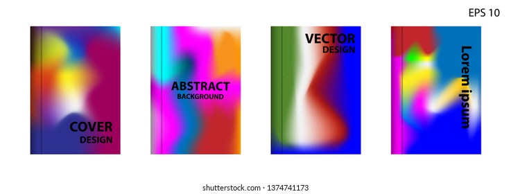 Gradient mesh abstract background. Blurred bright colors mesh background. Trendy creative vector. Intense blank Holographic spectrum gradient for cover - Vector 