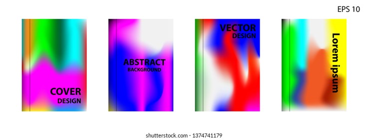 Gradient mesh abstract background. Blurred bright colors mesh background. Trendy creative vector. Intense blank Holographic spectrum gradient for cover - Vector 