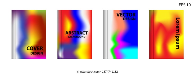 Gradient mesh abstract background. Blurred bright colors mesh background. Trendy creative vector. Intense blank Holographic spectrum gradient for cover - Vector 
