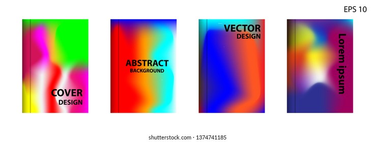 Gradient mesh abstract background. Blurred bright colors mesh background. Trendy creative vector. Intense blank Holographic spectrum gradient for cover - Vector 