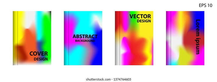 Gradient mesh abstract background. Blurred bright colors mesh background. Trendy creative vector. Intense blank Holographic spectrum gradient for cover - Vector 