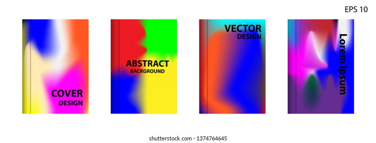 Gradient mesh abstract background. Blurred bright colors mesh background. Trendy creative vector. Intense blank Holographic spectrum gradient for cover - Vector 