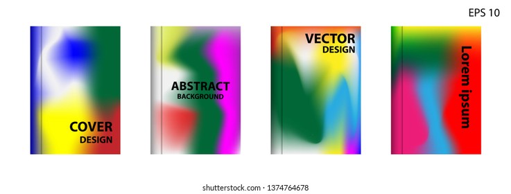 Gradient mesh abstract background. Blurred bright colors mesh background. Trendy creative vector. Intense blank Holographic spectrum gradient for cover - Vector 