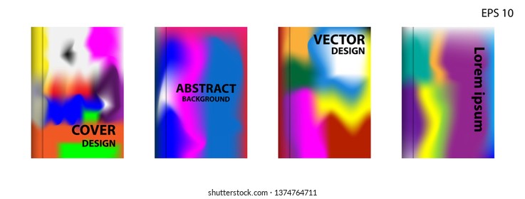 Gradient mesh abstract background. Blurred bright colors mesh background. Trendy creative vector. Intense blank Holographic spectrum gradient for cover - Vector 