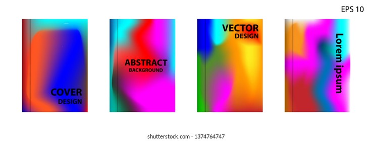 Gradient mesh abstract background. Blurred bright colors mesh background. Trendy creative vector. Intense blank Holographic spectrum gradient for cover - Vector 