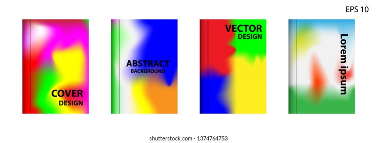 Gradient mesh abstract background. Blurred bright colors mesh background. Trendy creative vector. Intense blank Holographic spectrum gradient for cover - Vector 