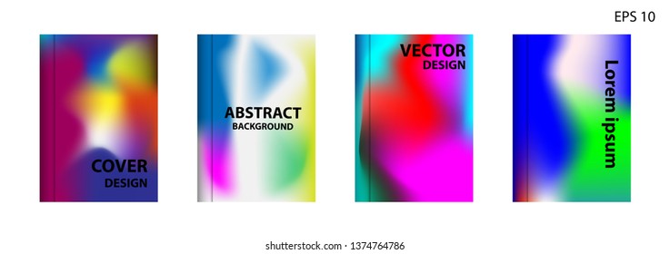 Gradient mesh abstract background. Blurred bright colors mesh background. Trendy creative vector. Intense blank Holographic spectrum gradient for cover - Vector 