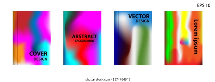 Gradient mesh abstract background. Blurred bright colors mesh background. Trendy creative vector. Intense blank Holographic spectrum gradient for cover - Vector 