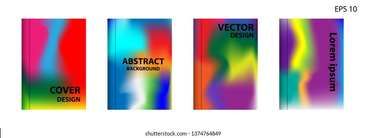 Gradient mesh abstract background. Blurred bright colors mesh background. Trendy creative vector. Intense blank Holographic spectrum gradient for cover - Vector 
