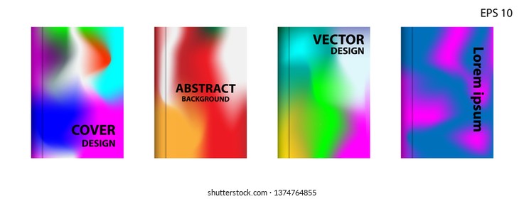 Gradient mesh abstract background. Blurred bright colors mesh background. Trendy creative vector. Intense blank Holographic spectrum gradient for cover - Vector 