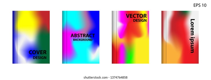 Gradient mesh abstract background. Blurred bright colors mesh background. Trendy creative vector. Intense blank Holographic spectrum gradient for cover - Vector 