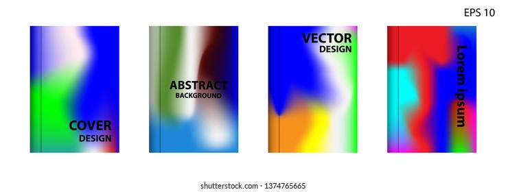 Gradient mesh abstract background. Blurred bright colors mesh background. Trendy creative vector. Intense blank Holographic spectrum gradient for cover - Vector 