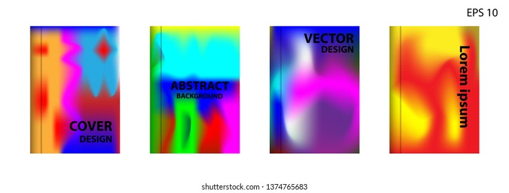 Gradient mesh abstract background. Blurred bright colors mesh background. Trendy creative vector. Intense blank Holographic spectrum gradient for cover - Vector 