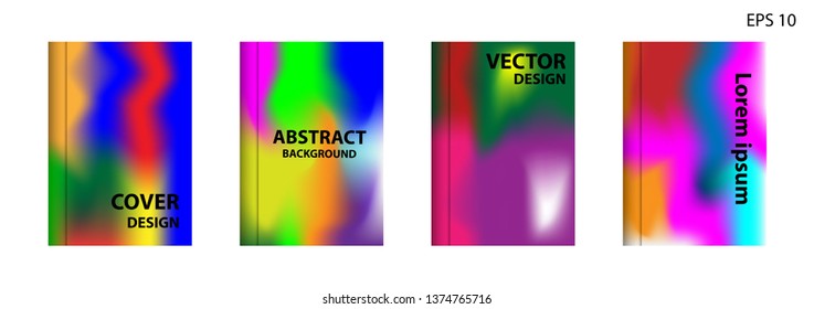 Gradient mesh abstract background. Blurred bright colors mesh background. Trendy creative vector. Intense blank Holographic spectrum gradient for cover - Vector 