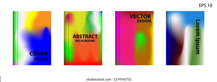 Gradient mesh abstract background. Blurred bright colors mesh background. Trendy creative vector. Intense blank Holographic spectrum gradient for cover - Vector 