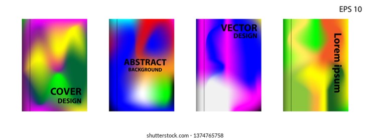Gradient mesh abstract background. Blurred bright colors mesh background. Trendy creative vector. Intense blank Holographic spectrum gradient for cover - Vector 