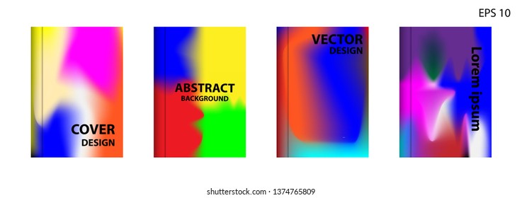Gradient mesh abstract background. Blurred bright colors mesh background. Trendy creative vector. Intense blank Holographic spectrum gradient for cover - Vector 