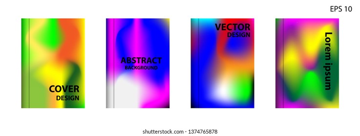 Gradient mesh abstract background. Blurred bright colors mesh background. Trendy creative vector. Intense blank Holographic spectrum gradient for cover - Vector 