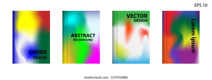 Gradient mesh abstract background. Blurred bright colors mesh background. Trendy creative vector. Intense blank Holographic spectrum gradient for cover - Vector 